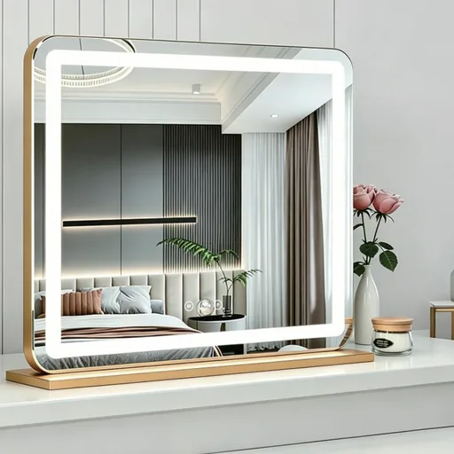 Rectangle Tabletop Vanity Mirror with LED Frame — VNM-1028