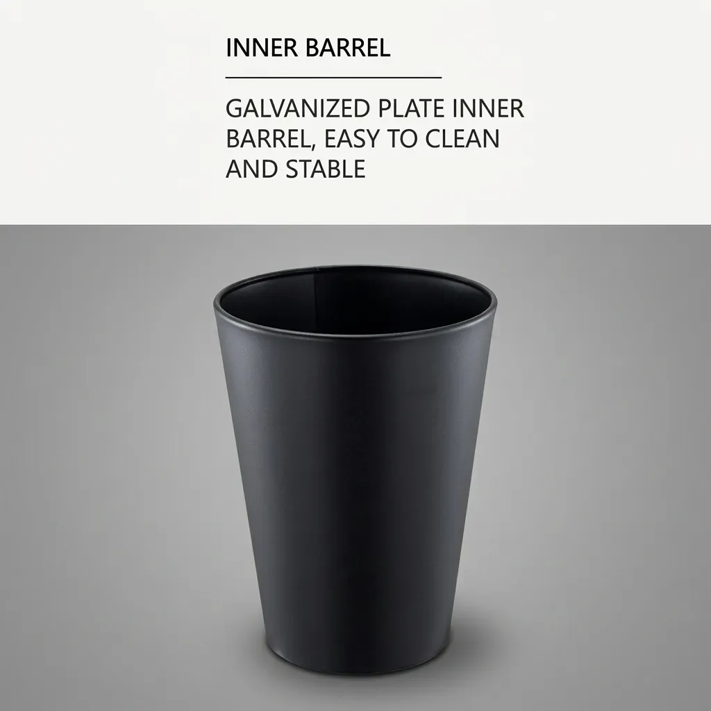 Round Trash Can Bin With Ashtray Stainless Steel [1026] — WBN-1026 (image 6)