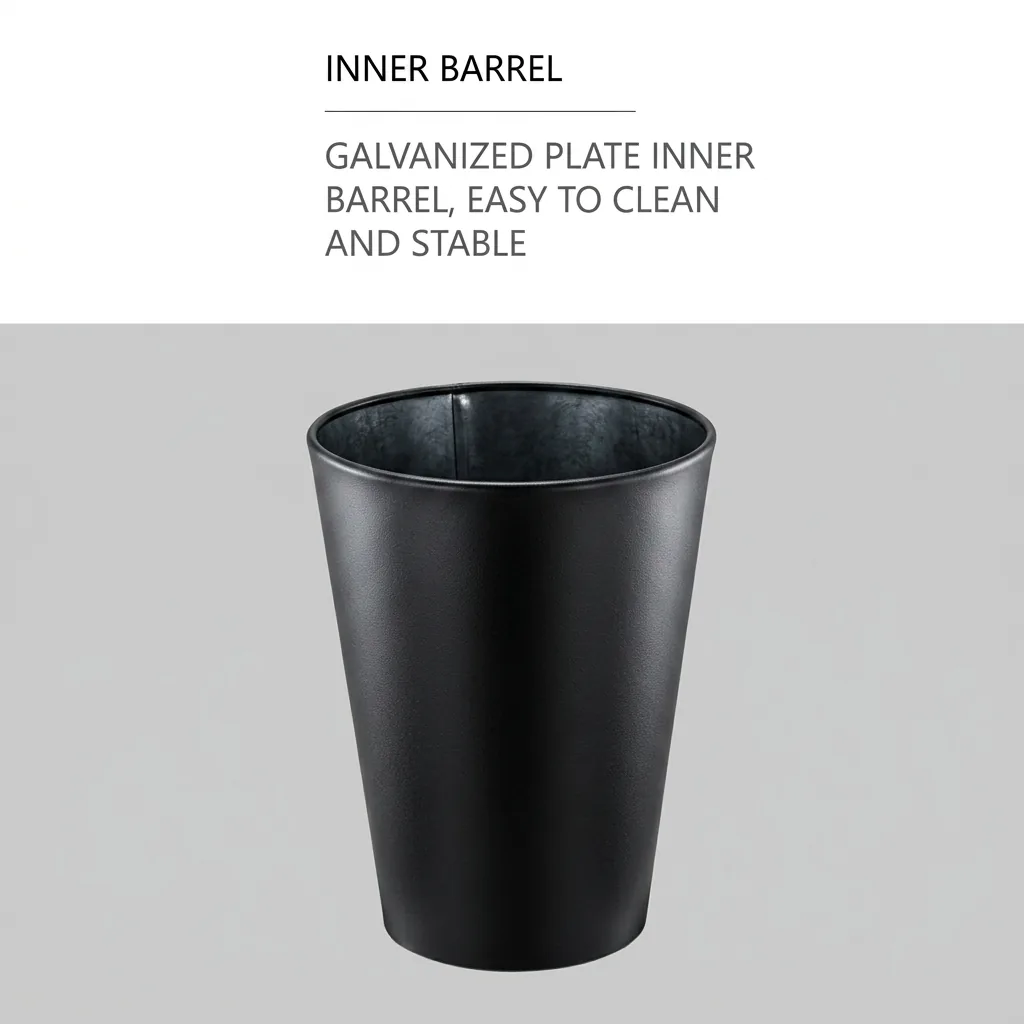 Round Trash Can Bin With Ashtray Stainless Steel [1027] — WBN-1027 (image 2)