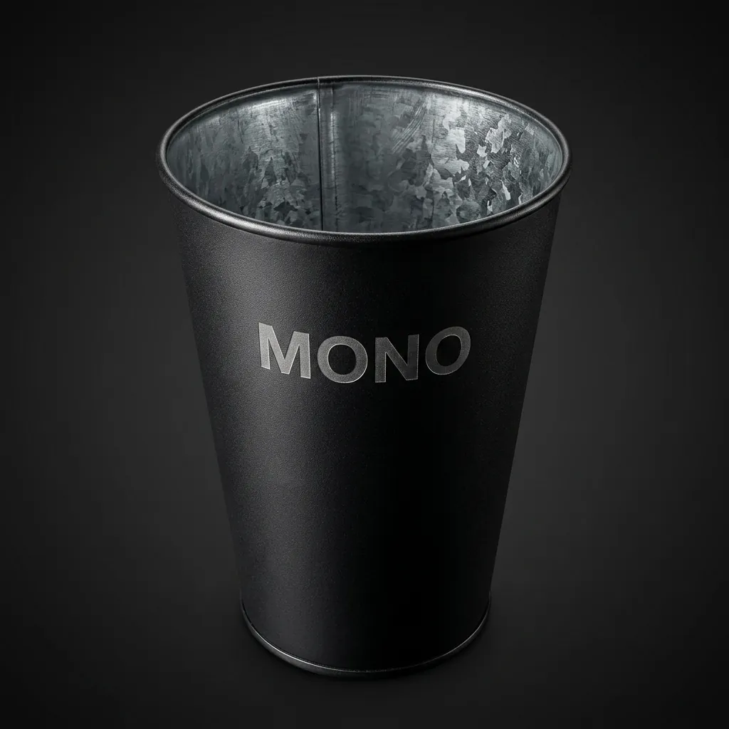 Round Trash Can Bin With Ashtray Stainless Steel Matt — WBN-1028 (image 2)