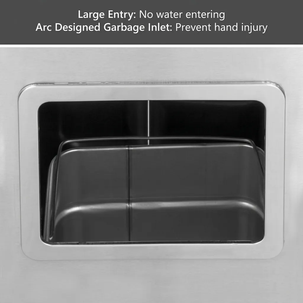 Square Standing Bin With Ashtray Stainless Steel [1031] — WBN-1031 (image 10)