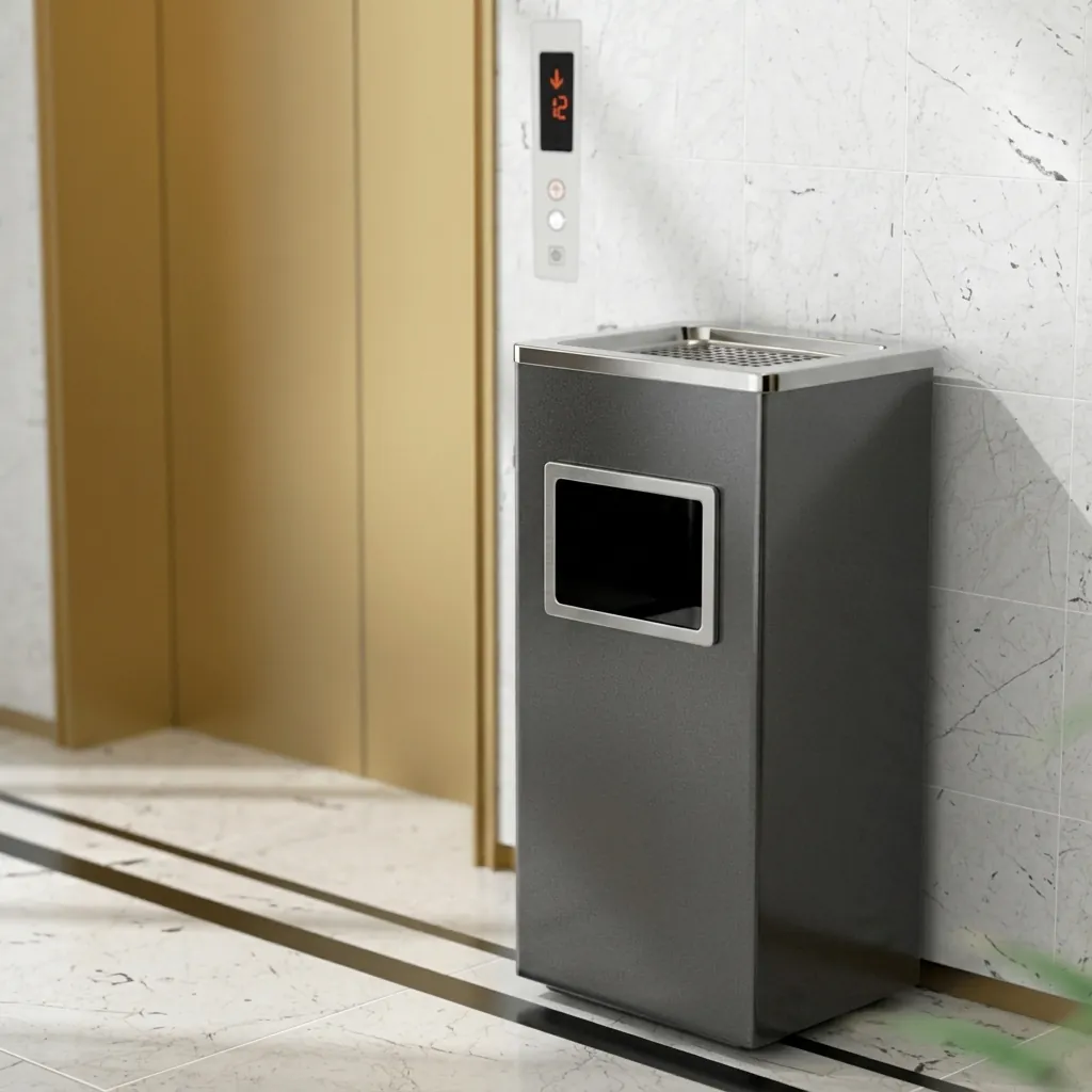 Rectangle Standing Bin With Ashtray — WBN-1033 (image 9)