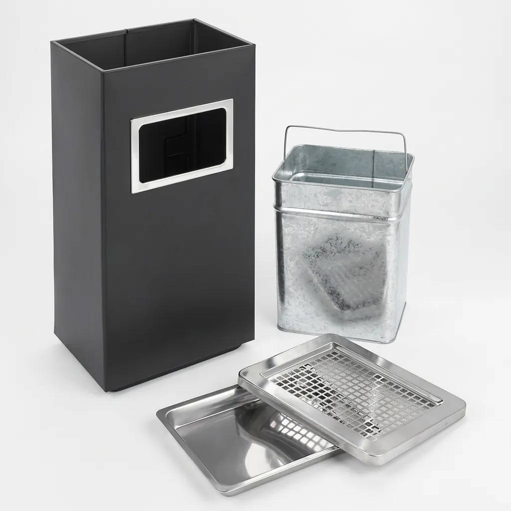Rectangle Standing Bin With Ashtray — WBN-1033 (image 11)