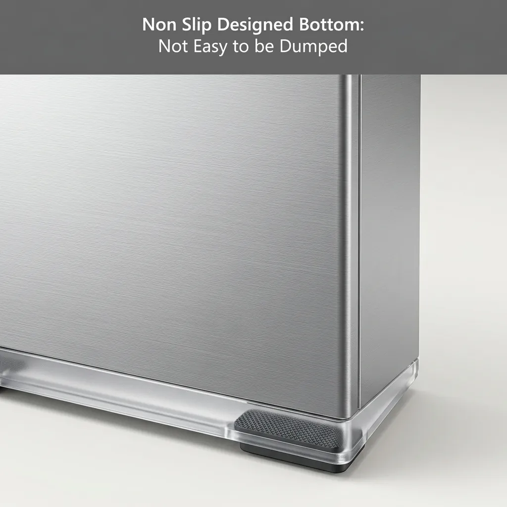 Square Standing Bin With Ashtray And Closed Lid — WBN-1034 (image 5)