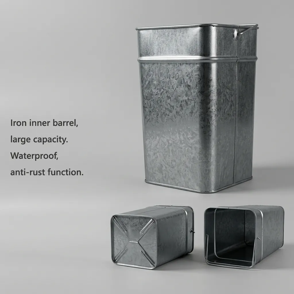Marble Top Stainless Steel Standing Ashtray Bin [1042] — WBN-1042 (image 8)