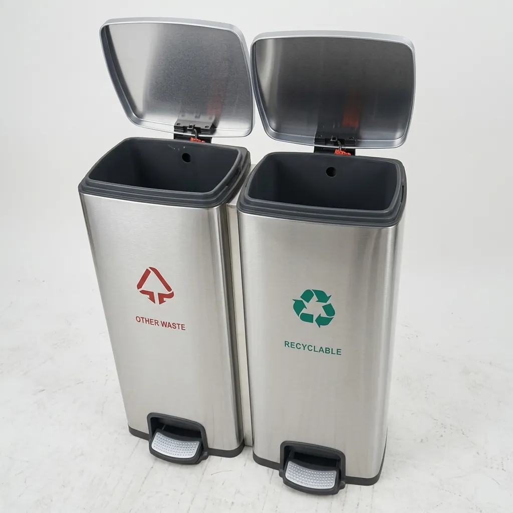 Stainless Steel Recycle Pedal Bin 60L — WBN-1048 (image 4)