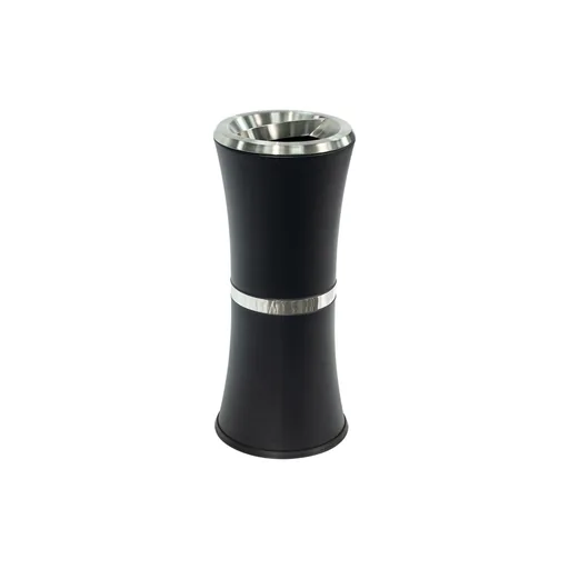 Powder Coated Iron Hourglass Ashtray Bin — WBN-1059