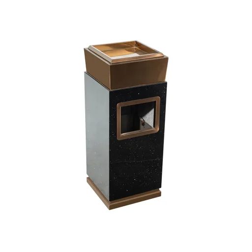 Marble Lobby Ash Barrel in Rose Gold — WBN-1079