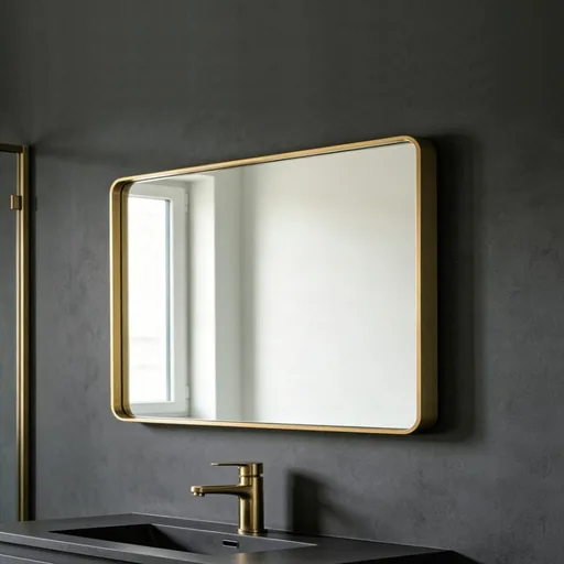 Rectangle Deep Stainless Steel Framed Mirror — WLM-1028