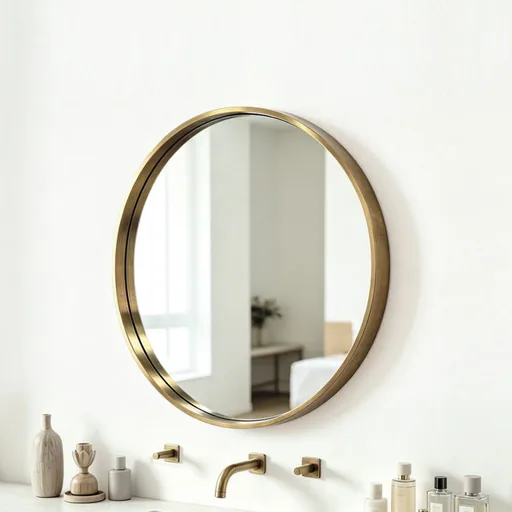 Round Stainless Steel Framed Mirror — WLM-1031