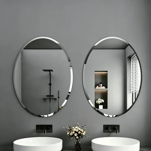 Oval Bevelled Edge Frameless Mirror — WLM-1035
