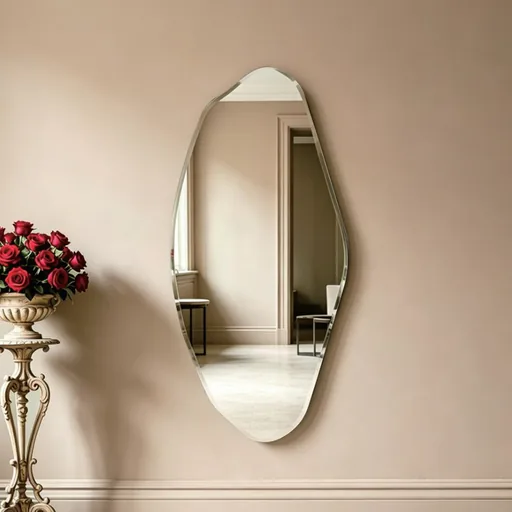 Organic Shape Bevelled Edge Frameless Mirror — WLM-1036