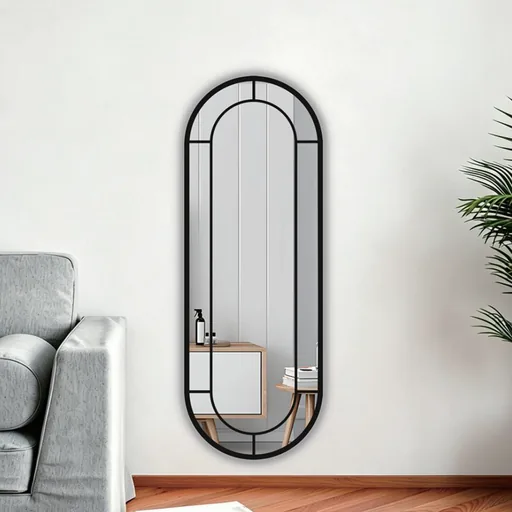 Capsule Iron Window Frame Mirror — WLM-1039