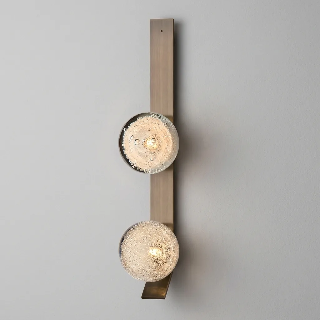 Twin Bubble Glass Disc Wall Lamp — WLP-1039