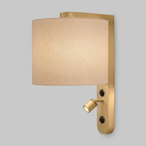 Drum Shade Wall Lamp with Reading Light — WLP-1043