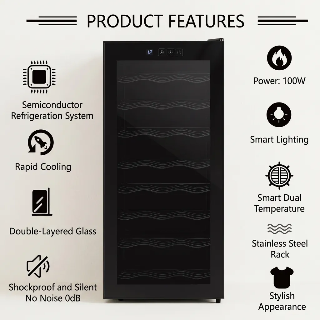 Mini Wine Cooler 78ltr, 32 Bottles — WNF-1028 (image 5)