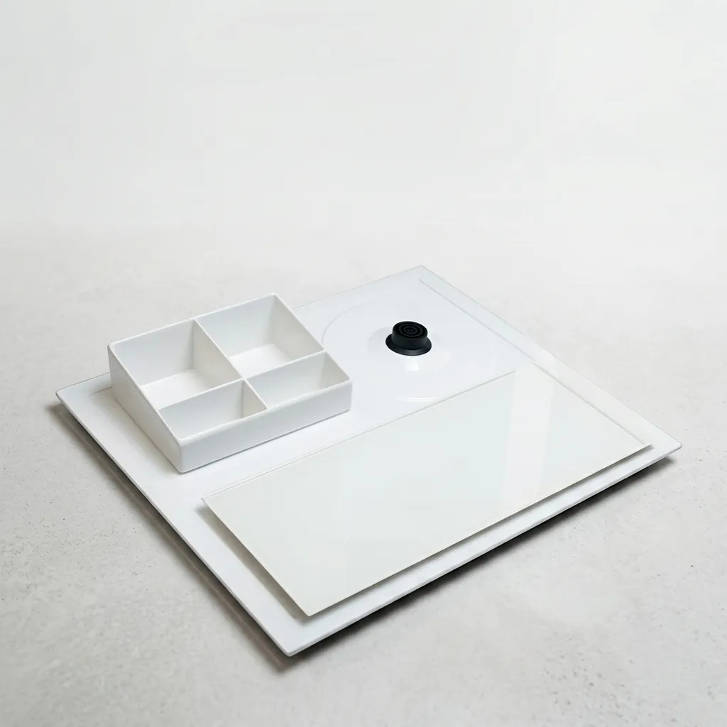 Melamine Welcome Tray with Tea Box [1025] — WTR-1025 (image 2)