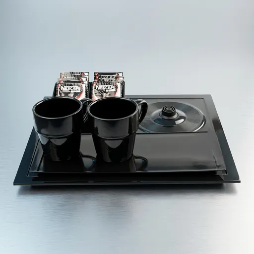 Melamine Welcome Tray with Tea Box [1026] — WTR-1026