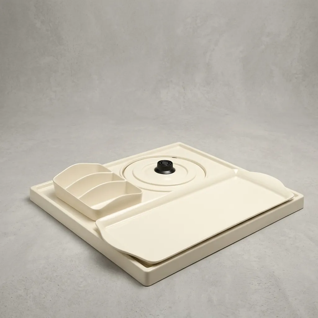 Melamine Welcome Tray with Tea Box [1028] — WTR-1028 (image 2)