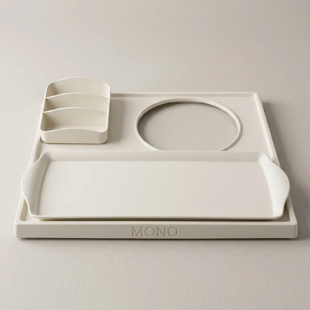 Melamine Welcome Tray with Tea Box [1028] — WTR-1028 (image 1)