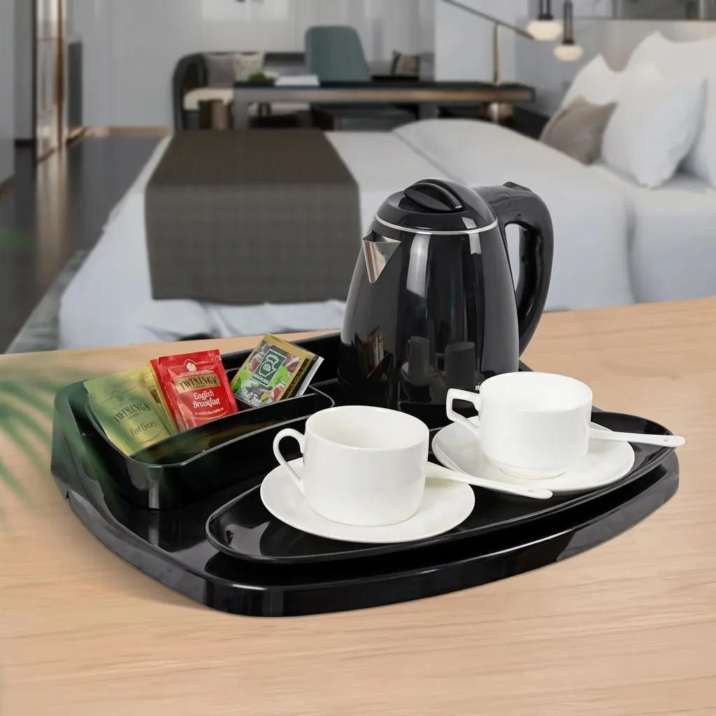 Melamine Welcome Tray with Tea Box [1029] — WTR-1029 (image 6)