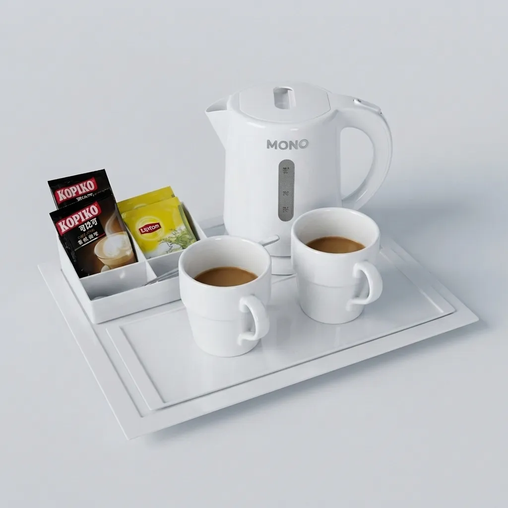 Melamine Welcome Tray with Tea Box [1031] — WTR-1031 (image 1)