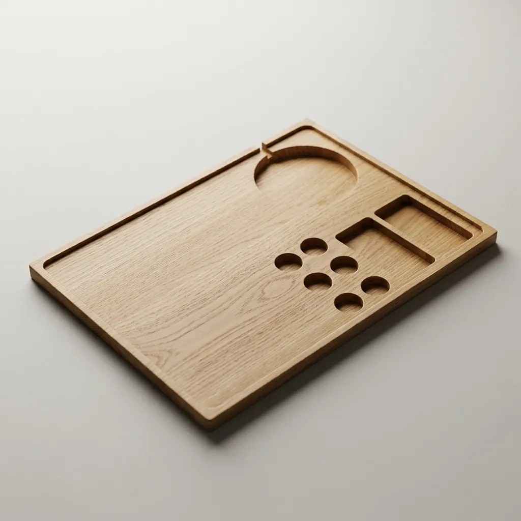 Beech Wood Welcome Tray with Capsule Recesses [1034] — WTR-1034 (image 6)