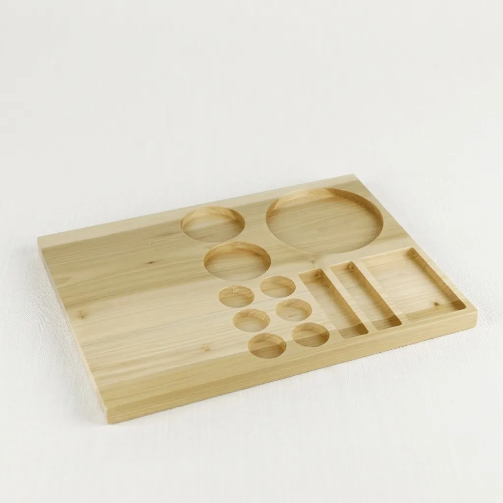 Beech Wood Welcome Tray with Capsule Recesses [1035] — WTR-1035 (image 4)
