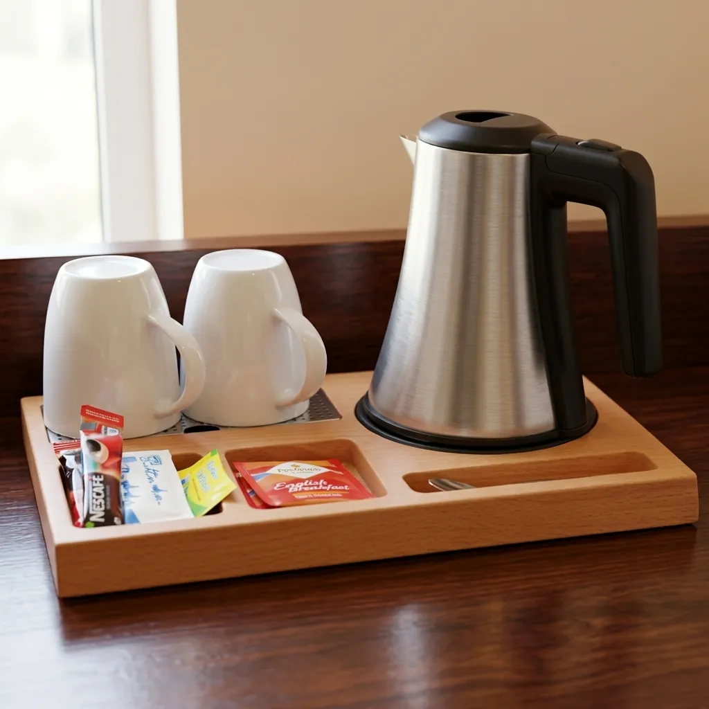 Beech Wood 3-in-1 Tray with Stainless Steel Drip Tray [1038] — WTR-1038 (image 3)
