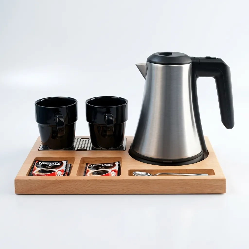 Beech Wood 3-in-1 Tray with Stainless Steel Drip Tray [1038] — WTR-1038 (image 4)