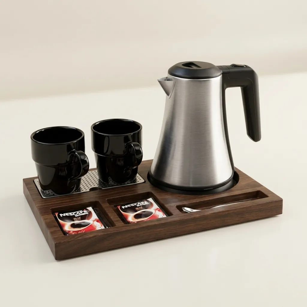 Beech Wood 3-in-1 Tray with Stainless Steel Drip Tray [1039] — WTR-1039 (image 3)