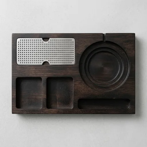 Beech Wood 3-in-1 Tray with Stainless Steel Drip Tray [1039] — WTR-1039