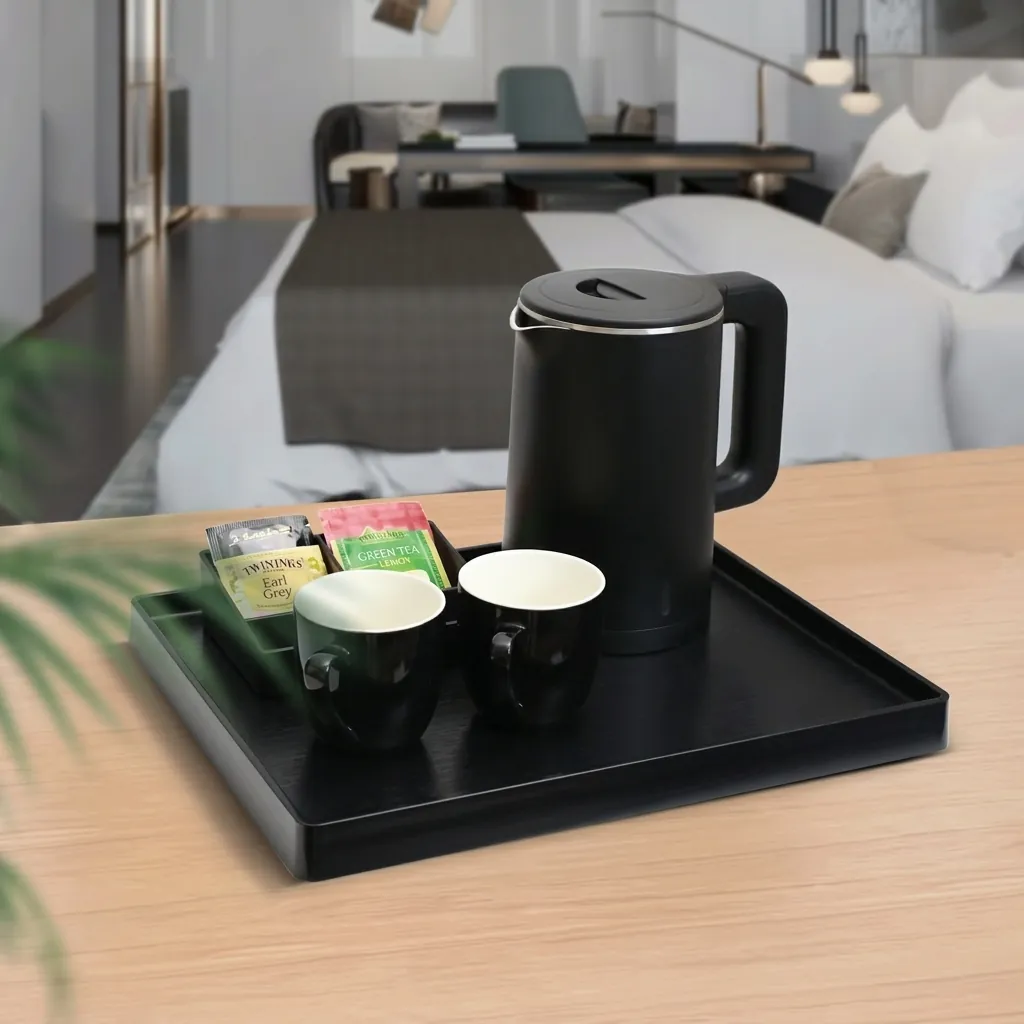 ABS Welcome Tray Double Layer With Leather Wrapped — WTR-1048 (image 7)