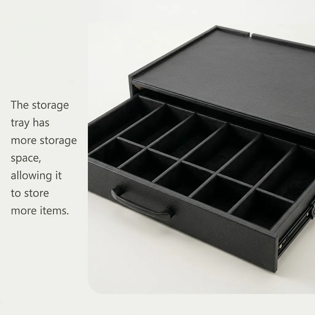 PU Leather Tray With Drawer Runner — WTR-1052 (image 2)