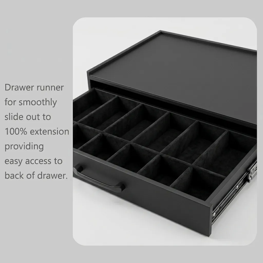 PU Leather Tray With Drawer Runner — WTR-1052 (image 4)