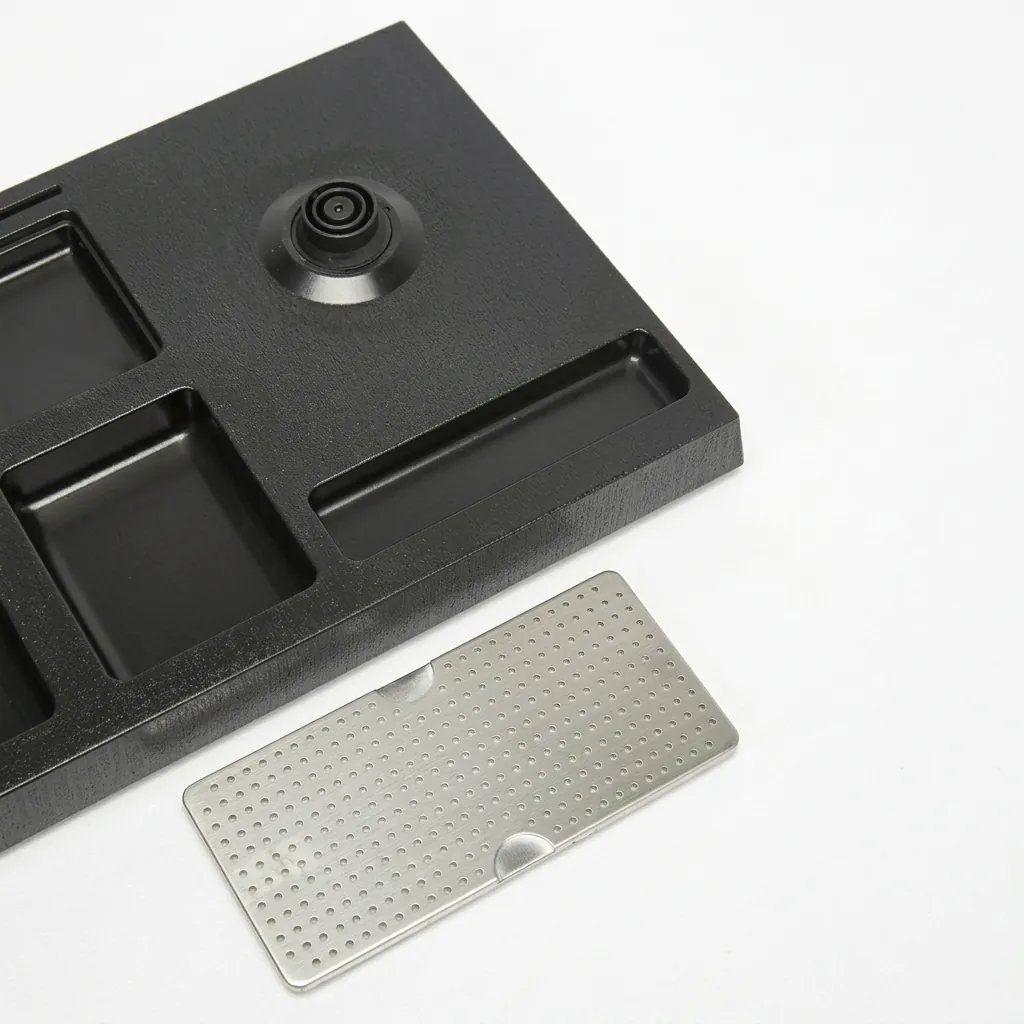 Heat-Resistant ABS 3-in-1 Tray with Stainless Steel Drip Tray [1058] — WTR-1058 (image 2)
