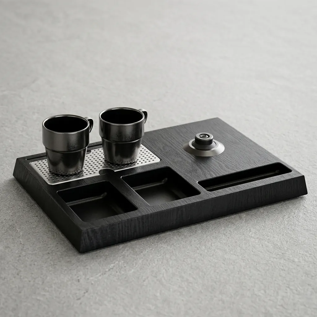 Heat-Resistant ABS 3-in-1 Tray with Stainless Steel Drip Tray [1058] — WTR-1058 (image 3)