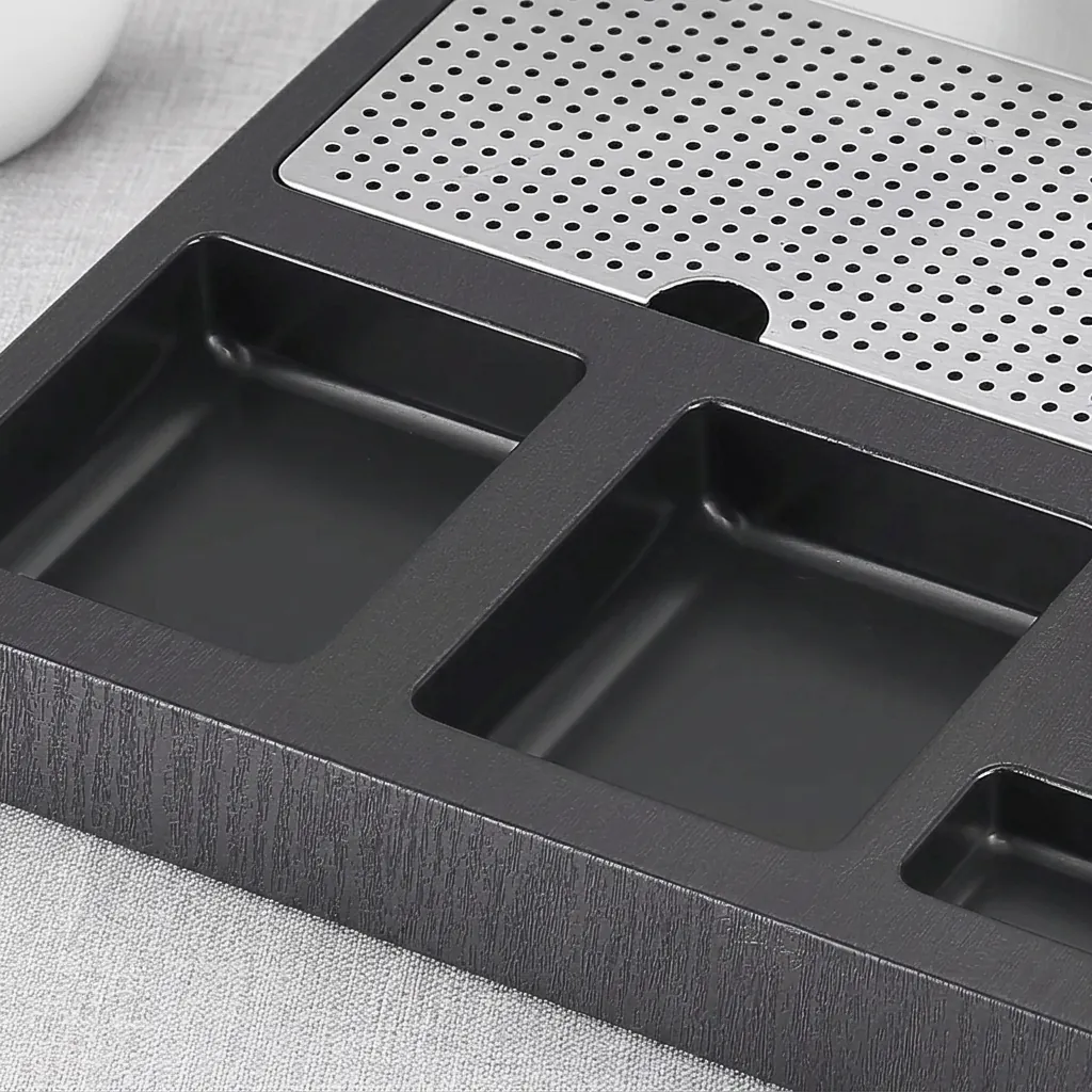 Heat-Resistant ABS 3-in-1 Tray with Stainless Steel Drip Tray [1058] — WTR-1058 (image 4)