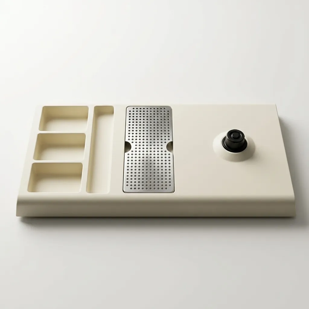 Heat-Resistant ABS 3-in-1 Tray with Stainless Steel Drip Tray [1059] — WTR-1059 (image 5)
