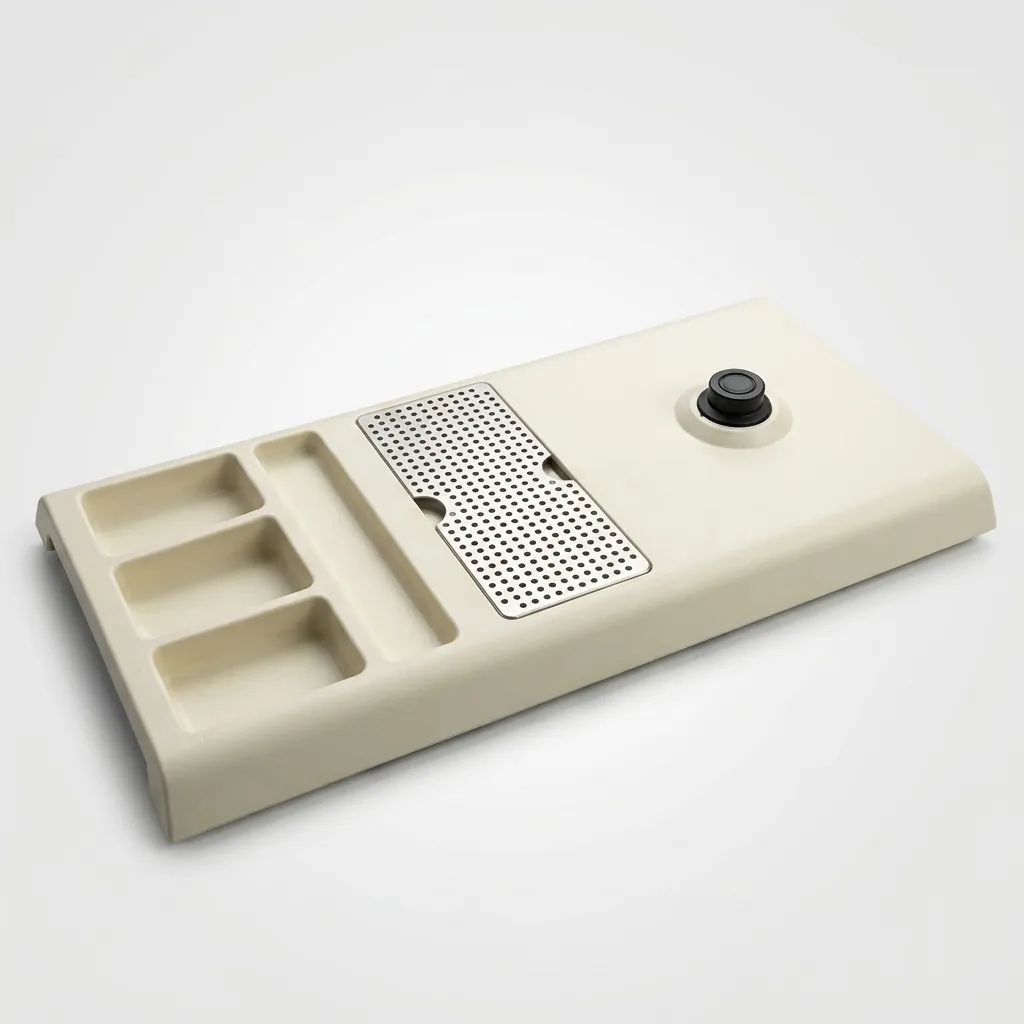Heat-Resistant ABS 3-in-1 Tray with Stainless Steel Drip Tray [1059] — WTR-1059 (image 8)