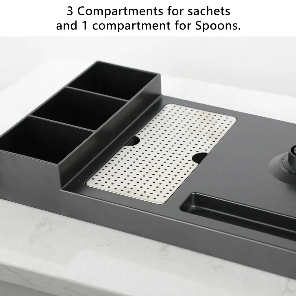 Heat-Resistant ABS 3-in-1 Tray with Stainless Steel Drip Tray [1062] — WTR-1062 (image 2)