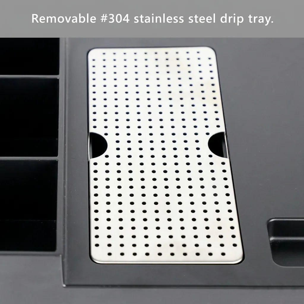 Heat-Resistant ABS 3-in-1 Tray with Stainless Steel Drip Tray [1062] — WTR-1062 (image 11)