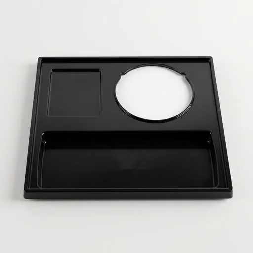 Melamine Main Tray for A Welcome Tray Set in Black — WTR-1078